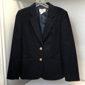 Vintage black wool blend blazer